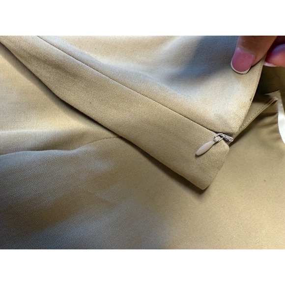 NWT Zemeta Lace Trim Capri Pants Crop Mid Rise Casual Khaki msrp$105 - Picture 7 of 9